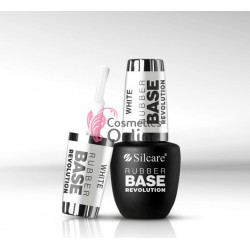 Rubber Base White Silcare, baza elastica alb laptos pentru oja uv, 9 ml